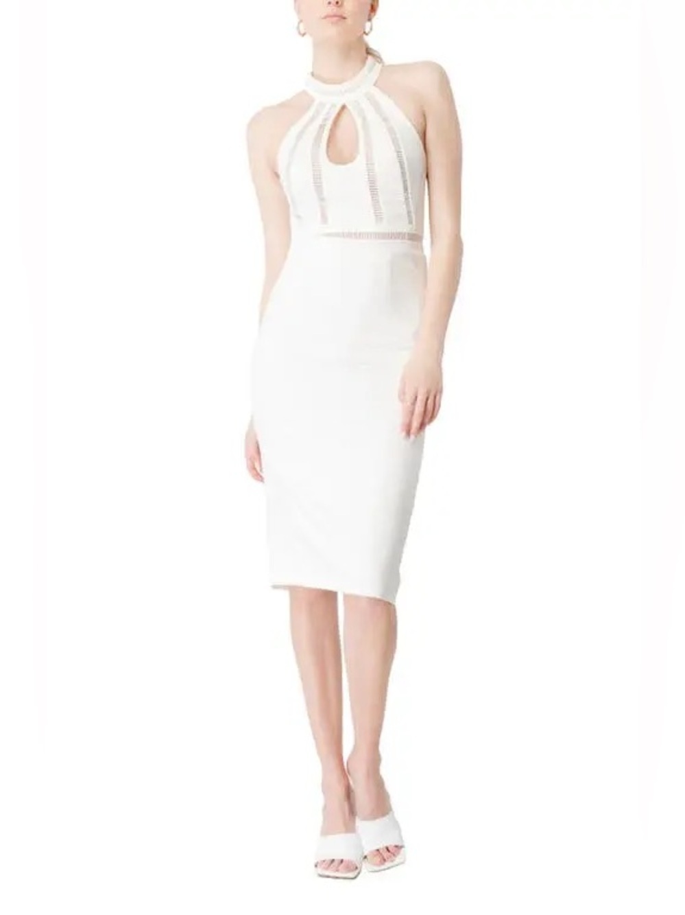 Bardot Mirela keyhole halter midi dress